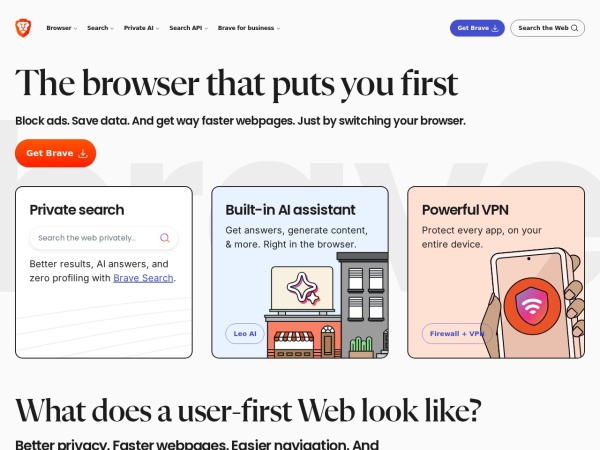 Brave Search 网站预览