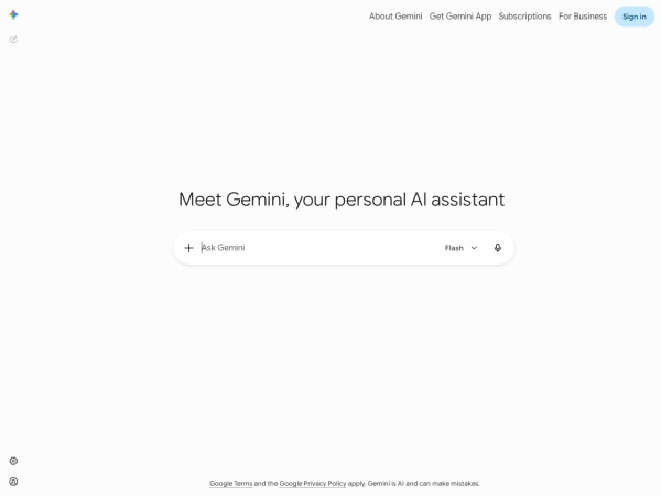 Gemini 网站预览