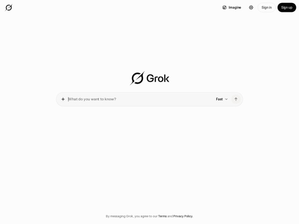Grok 网站预览