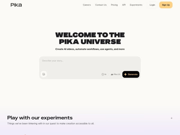 Pika 网站预览