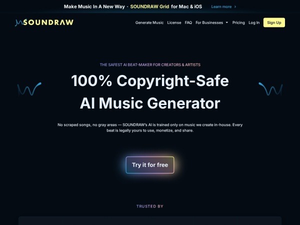 Soundraw 网站预览