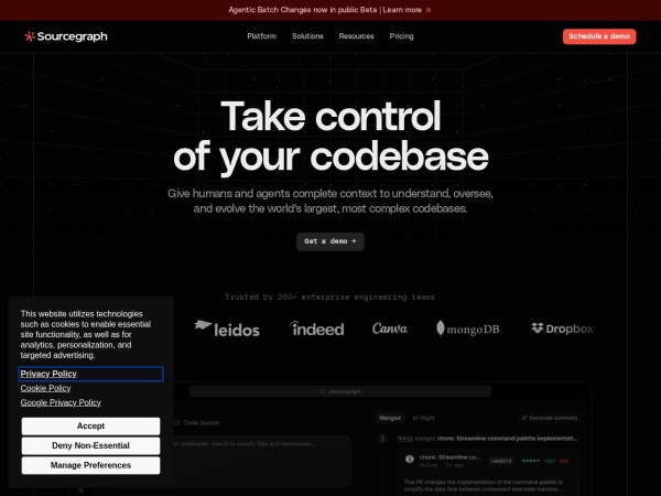 Sourcegraph Cody 网站预览
